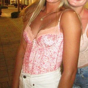 Pink and Cream Lace Bustier Top